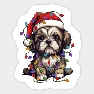 Christmas Puppy Sticker